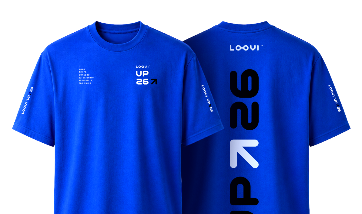 Camisa oficial Loovi® Up 26, frente e costas